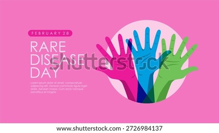 vector world rare disease day background template