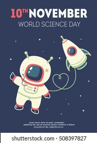 vector world science day poster