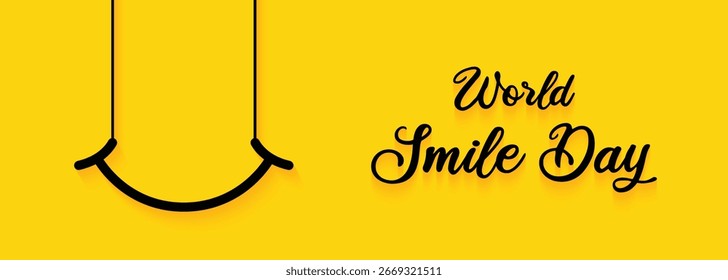 Vektor Welt Smile Day Banner Design Hintergrund