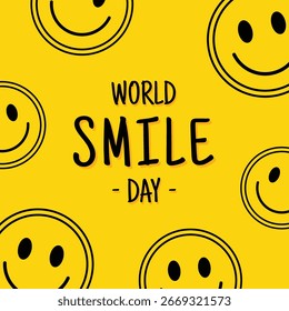 Vector World Smile Day Design Background