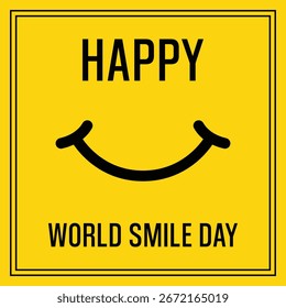 Plano de fundo do projeto do dia do sorriso mundial do vetor