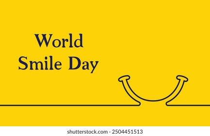 Vector World Smile Day On Yellow Background