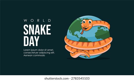 vector world snake day background template