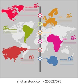 vector  world technology map, science and citizenship