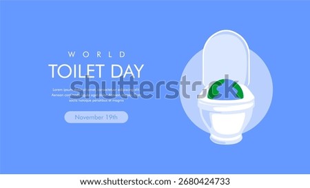 vector world toilet day background template