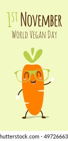 vector world vegan day illustration