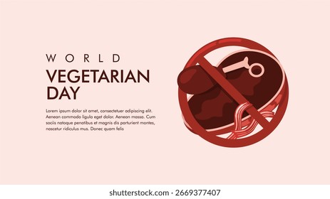 vector world vegetarian day background template
