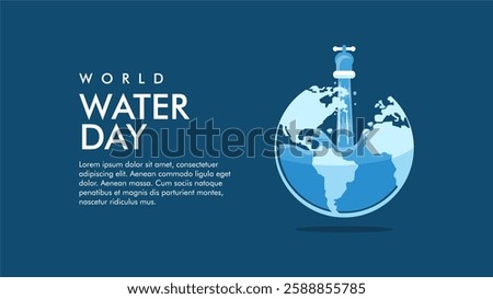 vector world water day background template
