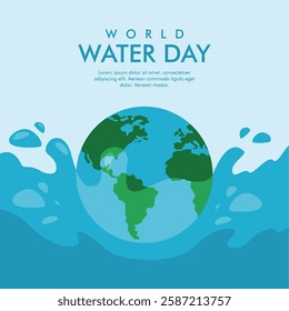vector world water day poster template