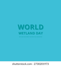 modelo de plano de fundo vetor world wetlands day