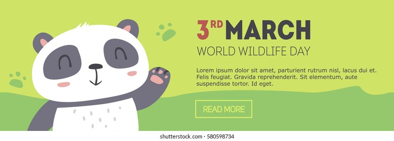 vector world wildlife day banner