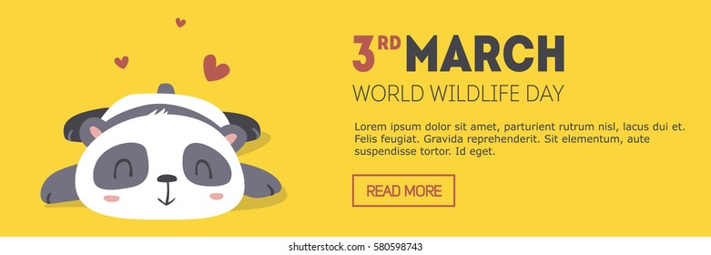 vector world wildlife day banner