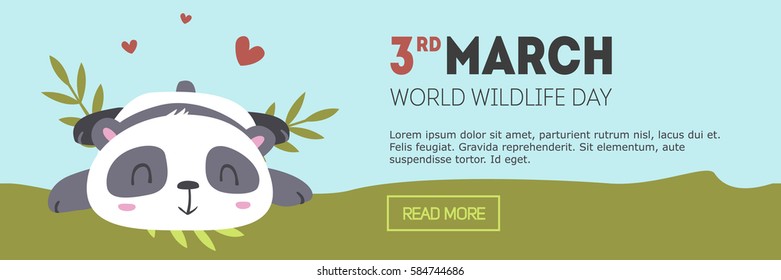 vector world wildlife day banner