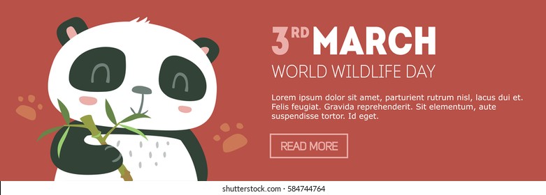 vector world wildlife day banner