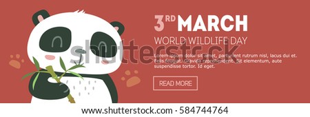 vector world wildlife day banner