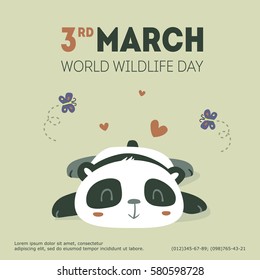 vector world wildlife day illustration