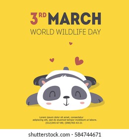 vector world wildlife day illustration