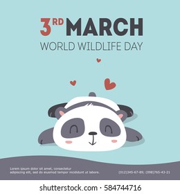 vector world wildlife day illustration