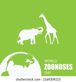 Vector World Zoonoses Day. with a simple and elegant design