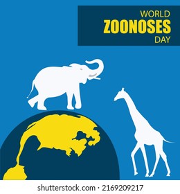 Vector World Zoonoses Day. with a simple and elegant design