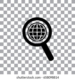 vector worldwide searching symbol around the world   
