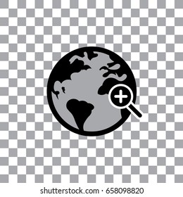 vector worldwide searching symbol around the world   