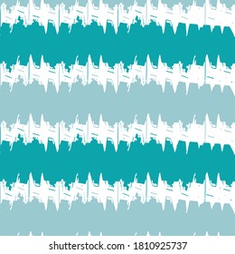 El efecto de la banda de tela trenzada vectorial textura de fondo de patrón sin fisuras. Fondo geométrico del estilo de tejido de zag azul acuático horizontal. Resumen de diseño moderno de chevron. Todo impreso en verano, vacaciones