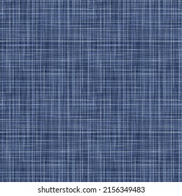 Vector woven fabric texture. Seamless pattern of textile. Repeating cotton texture in denim colors.