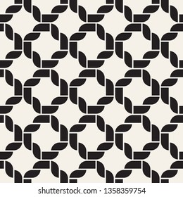 Vector woven seamless pattern. Stylish interweaving texture. Decorative geometric interlaced lines background.