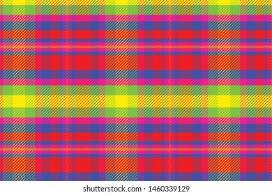 Vector woven twill plaid pattern design illustration for textile printing