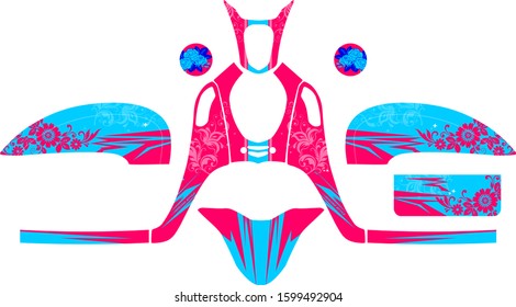 Vector Wrap beautiful motorcycle stickers