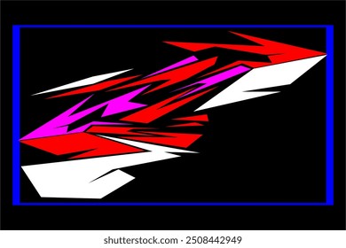vector wrap car design, abstract background with unique pattern, custom sticker and racing decal