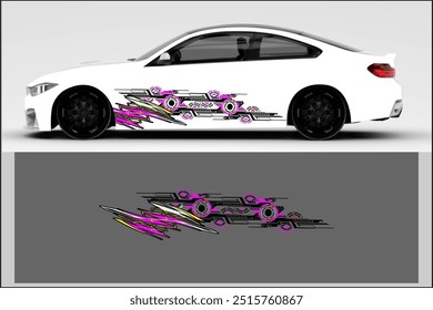 vector wrap car design, car branding, custom decal with modern and unique line patterns. my own work, not ai generate