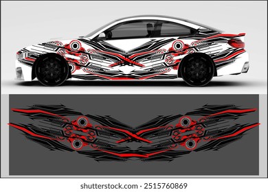 vector wrap car design, car branding, custom decal with modern and unique line patterns. my own work, not ai generate