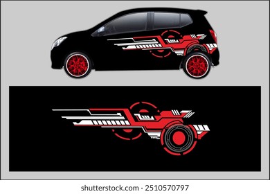 vector wrap car design with cool line pattern