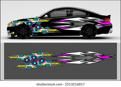 vector wrap car design with cool pattern. my own work not ai generate