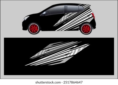 vector wrap car design, car decal with cool patterns and bright colors, my own work, not ai generated