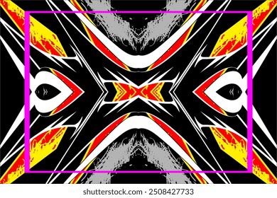 vector wrap car design with unique pattern, custom sticker and racing decal