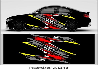 vector wrap car design with unique and cool line pattern. my own work not ai generate