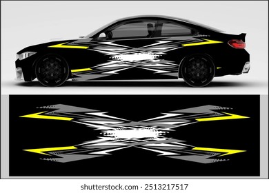 vector wrap car design with unique and cool line pattern. my own work not ai generate