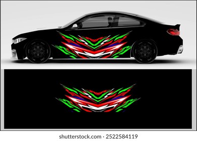 vector wrap car design with unique line pattern, my own work. not ai generate