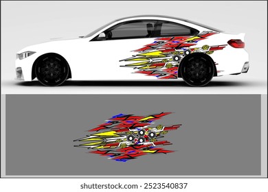 vector wrap car design with unique line pattern my own work not ai generate