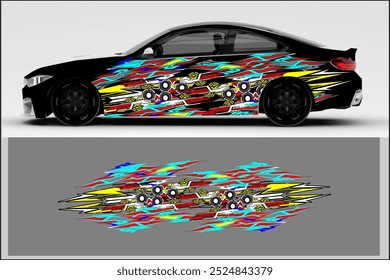 vector wrap car design with unique line pattern, my own work, not ai generated