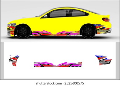 vector wrap car design with unique line pattern, my own work, not ai generated