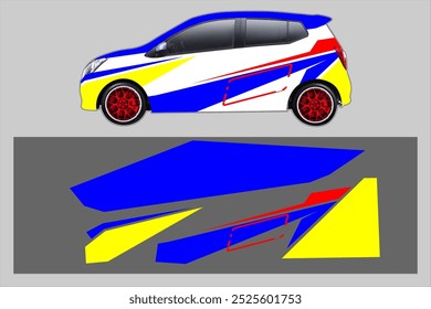 vector wrap car design with unique and cool line pattern, my own work, not ai generated