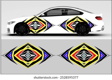 vector wrap car design with unique line pattern, my own work, not ai generated