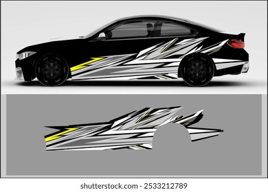 vector wrap car design with unique line pattern, my own work, not AI generated