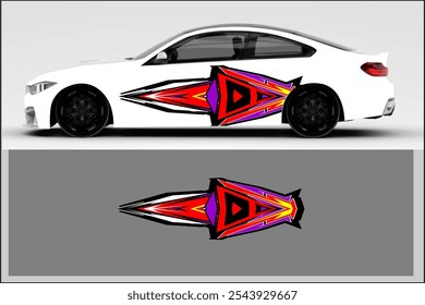 vector wrap car design with unique and modern patterns