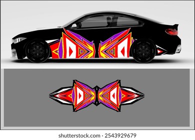 vector wrap car design with unique and modern patterns