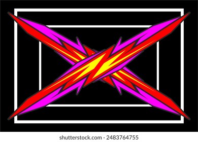 vector wrap decal design with a unique line pattern.